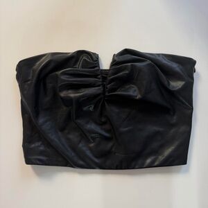 Olivaceous Black Strapless Top